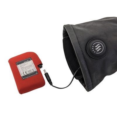6. GLOVII Heated Leather Gloves for Everyday Use, Size L, GI2BL