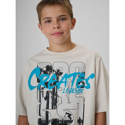 3. Boy's cotton T-shirt 4F 4FJRSS26TTSHM4167-27S