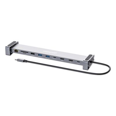 13. Manhattan 190398 Wired Docking Station USB 3.2 Gen 1 (3.1 Gen 1) Type-C Gray