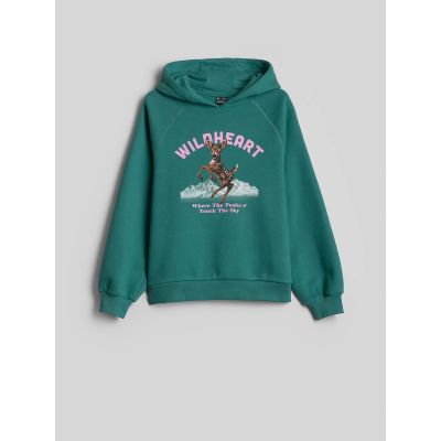 7. Girls' loose sweatshirt with hood 4F 4FJKAW26TSWSF3136-46S