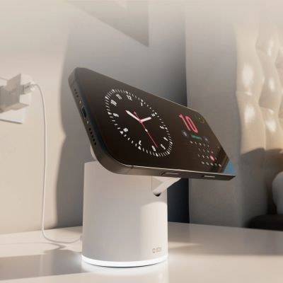 6. SBS 2-in-1 Wireless Magnetic Charging Station - White