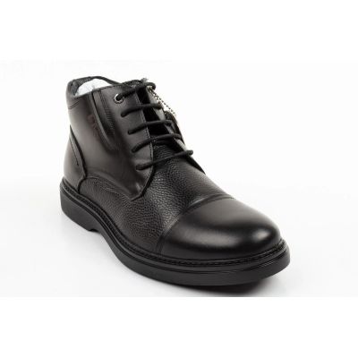 2. Lee Cooper men's shoes elegant leather black insulated ankle boots