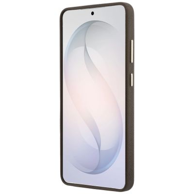 5. Guess Grained Big 4G Metal Logo Case for Samsung Galaxy S26 Ultra - Brown