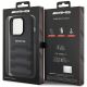 8. Mercedes AMG Leather Debossed Lines case for iPhone 15 Pro Max - black