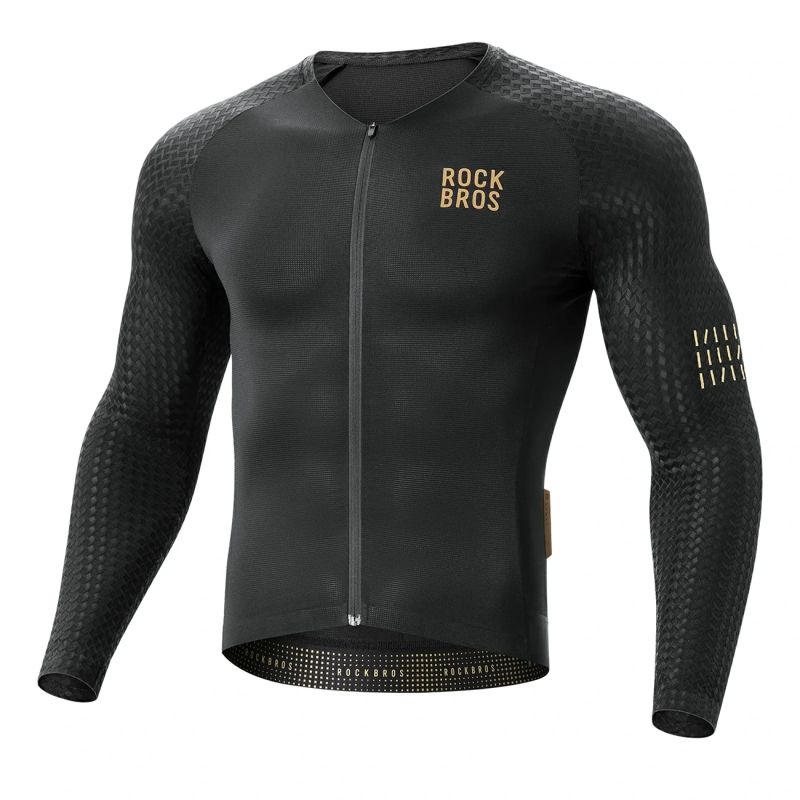 Rockbros YDCX008 Diamond Long Sleeve Cycling Jersey Size L - Black