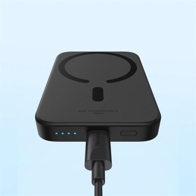 10. Baseus Magnetic Mini Air 6000mAh 20W Powerbank with Inductive Charging and Baseus Simple USB-C Cable (20V/3A) 30cm - Black