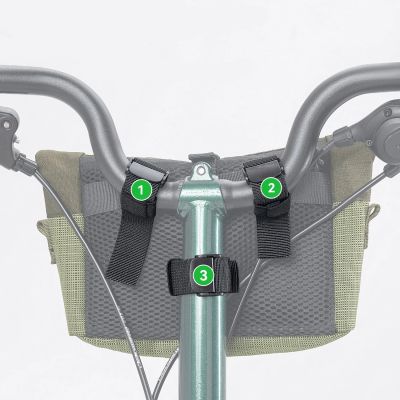 5. Rockbros W020-1 Foldable Handlebar Bicycle Bag - Green