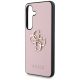6. Guess Grained Big 4G Logo Small Classic Logo case for Samsung Galaxy S25 pink
