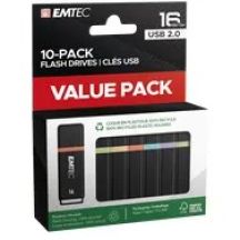 Emtec K100 USB Flash Drive 16GB USB Type-A 2.0 Black, Multicolor