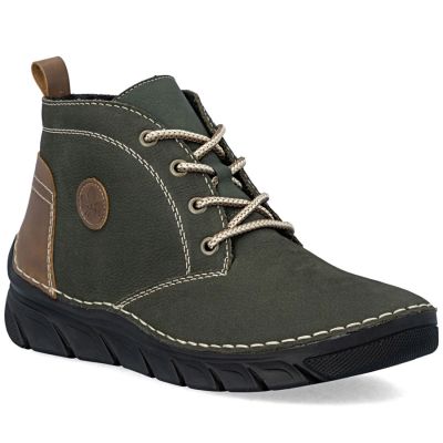 7. Women's leather ankle boots insulated green Rieker 55036-54