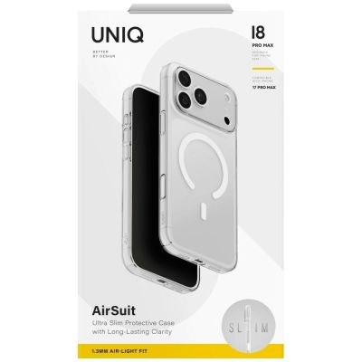 6. Uniq Airsuit Magclick Charging Case for iPhone 18 Pro Max / 17 Pro Max - Transparent