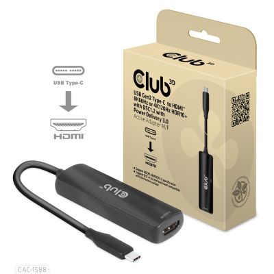2. CLUB3D CAC-1588 Cable Adapter 0.17m USB Type-C HDMI Black