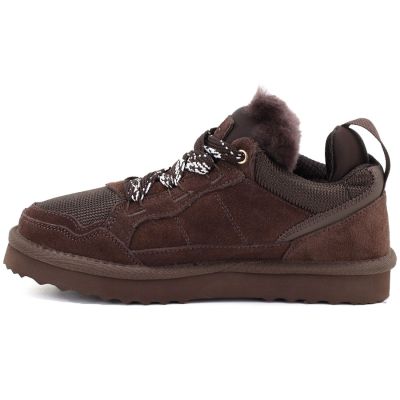 3. Women’s leather ankle boots, warm-lined shoes in chocolate brown Vinceza 102670