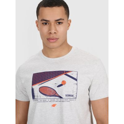 4. Men's regular printed T-shirt 4F 4FRSS25TTSHM2980-27M