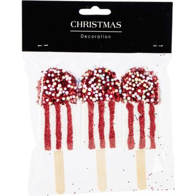 26. ICE CREAM HANGING DECORATION BALL 3 PCS WHITE