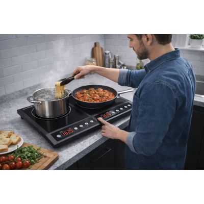 3. Adjustable two-burner induction cooker 2000W + 2000W BLOW