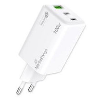 5. MediaRange MRMA123 Mobile Charger Laptop, Smartphone, Tablet White AC Fast Charging Internal
