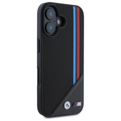 4. BMW M Meshed Tricolor Stripes MagSafe case for iPhone 16 - black