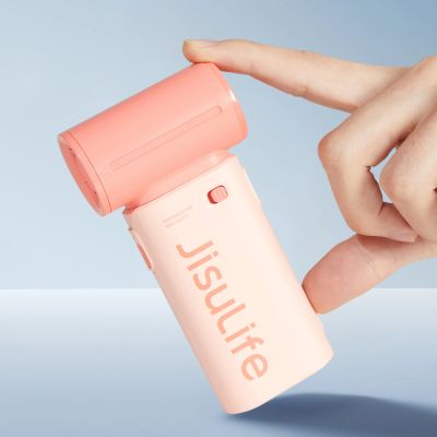 3. Jisulife Handheld Fan Life9 3600mAh Portable Mini Blower USB Fan - Pink