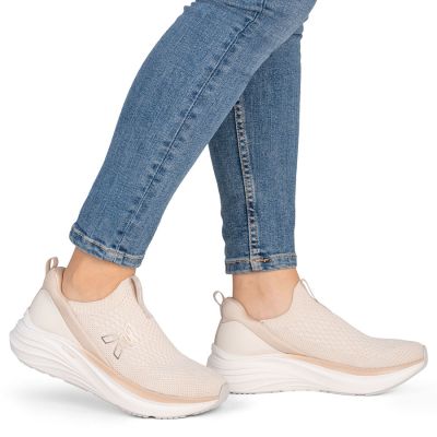 6. Beige Rieker W4100-60 slip-on sneakers