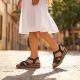 11. Women's black elastic strap sandals Rieker 62969-00