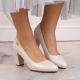 9. Sergio Leone W SK193B beige pearl heel pumps 