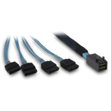 Inter-Tech SFF-8643 - 4x SATA/SAS 0.7 m 12 Gbit/s Blue