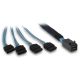 Inter-Tech SFF-8643 - 4x SATA/SAS 0.7 m 12 Gbit/s Blue