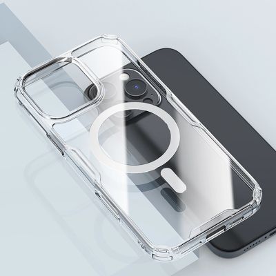 8. Nillkin Nature Pro Magnetic Case with MagSafe for iPhone 16 - Transparent & White