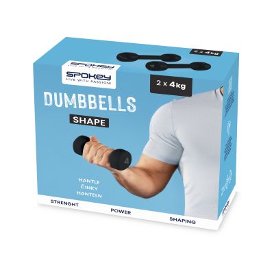 10. Vinyl dumbbells 2x4kg Spokey Shape SPK-943106