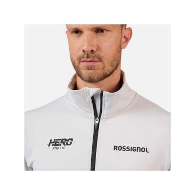 4. ROSSIGNOL Men's Hero Mid Layer Stretch Jkt Sweatshirt Gray
