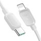 Joyroom Multi-Color Series A14 USB-C / Lightning 30W cable 1.2 m - white