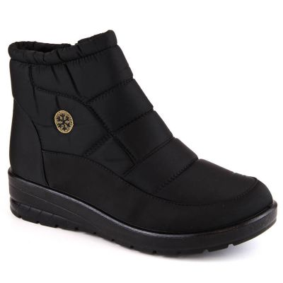 News W EVE437A black wedge snow boots