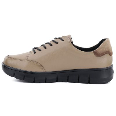 3. Women's beige leather platform shoes Vinceza 133130