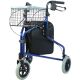 Practical three-wheeled walker with basket and bag - RF-621