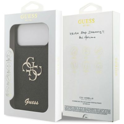 8. Guess Fixed Glitter Big 4G Case for iPhone 17 Pro Max / 18 Pro Max - Black