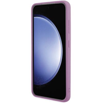 5. Guess Glitter Script case for Samsung Galaxy S24+ - purple