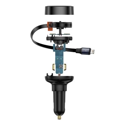 3. Baseus Enjoyment Pro USB-C (Female) / Lightning (Male) 60W Car Charger - Black