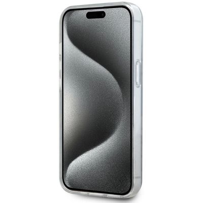 5. DKNY IML Mono & Stripe MagSafe Case for iPhone 15 Plus / 14 Plus - Black