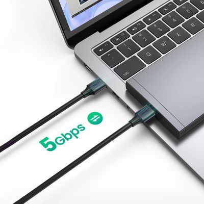 6. Ugreen US128 90576 USB-A 3.0 / USB-A 3.0 5Gb/s cable 3m - black