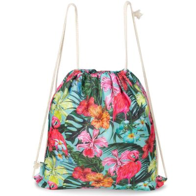 PREMIUM DRAWSTRING BACKPACK WITH PRINT SEMI LINE