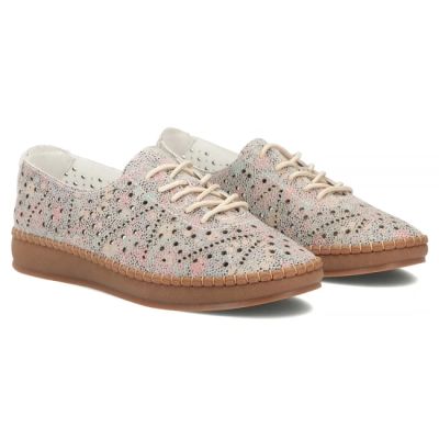 5. Women's leather openwork shoes, multicolor Filippo DP6830