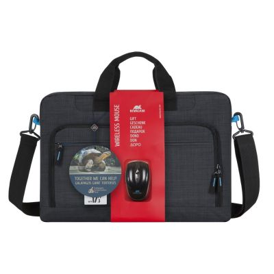 3. Rivacase Regent 8058 43.9 cm (17.3") Messenger Case Black, Cyan