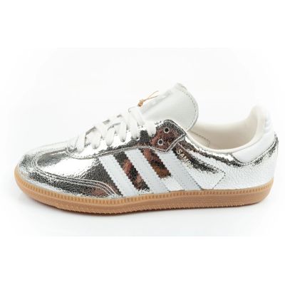 2. Adidas women's sports shoes Samba OG silver sneakers fashionable leather