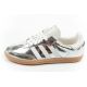 2. Adidas women's sports shoes Samba OG silver sneakers fashionable leather