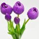 24. BOUQUET OF 5 PURPLE PEONY TULIPS 39 CM LIFE-LIKE SPRING DECORATION