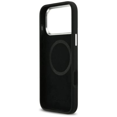 7. Mercedes Silicone Vintage Logo MagSafe Case for iPhone 17 Pro Max - Black