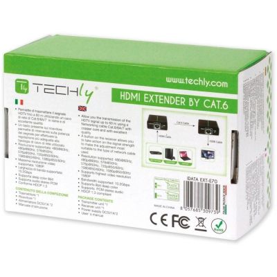 9. TECHLY EXTENDER HDMI HD 3D PO RJ45 UP TO 60M IDATA EXT-E70