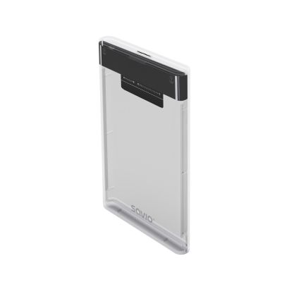 6. SAVIO EXTERNAL CASE FOR 2.5" HDD/SDD, USB 3.0, TRANSPARENT, AK-66