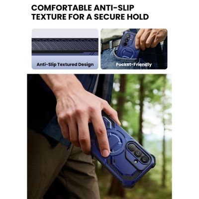 8. Supcase ArmorBox Mag MagSafe Case for Samsung Galaxy S26 - Navy Blue and Black